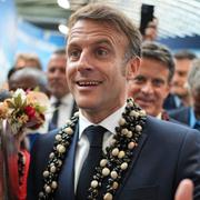 Frankrikes president Emmanuel Macron. Illustrationsbild. 