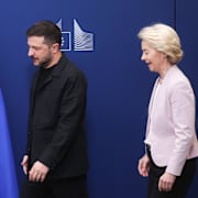 Zelenskyj och EU-toppen Ursula von der Leyen. 