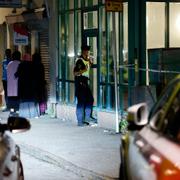 Polisen vid brottsplatsen i Tensta/Arkivbild
