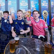 Skotska fans på en pub i Boston under VM.