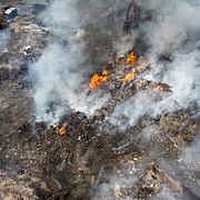 Brand på en återvinningsanläggning i Hästveda i Hässleholms kommun.
