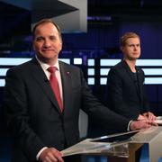 Stefan Löfven, Gustav Fridolin och Jonas Sjöstedt. 