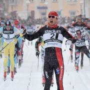 Norrmannen Andreas Nygaard vinner Vasaloppet 2018.