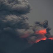 Vulkanen Agung vid utbrottet 2017.