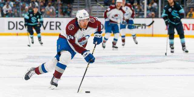Kiefer Sherwood med pucken för Colorado. JOE NICHOLSON / BILDBYRÅN