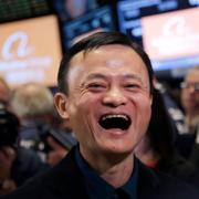 Glad Alibaba-chef Jack Ma. Arkivbild.