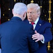 Donald Trump och Benjamin Netanyahu vid Mar-a-Lago i december.