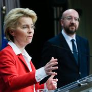 EU-kommissionens ordförande Ursula Von der Leyen och Europeiska rådets ordförande Charles Michel.