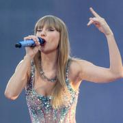 Taylor Swift under en tidigare konsert i Italien. Arkivbild. 