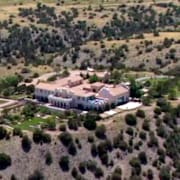 FILE - Jeffrey Epstein's Zorro Ranch is seen, July 8, 2019, in Stanley, N.M. (KRQE via AP, File)  CAMH415