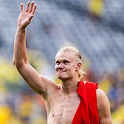 Erling Braut Haaland efter matchen.