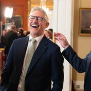 Gary Lineker och premiärminister Keir Starmer i april.