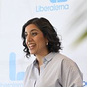 Gymnasie-, högskole- och forskningsminister Lotta Edholm och Liberalernas partiledare Simona Mohamsson.