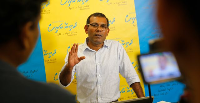 Den tidigare presidenten Mohamed Nasheed.  Eranga Jayawardena / TT NYHETSBYRÅN