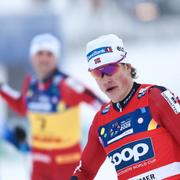  Johannes Høsflot Klæbo under sprinten i Lillehammer.