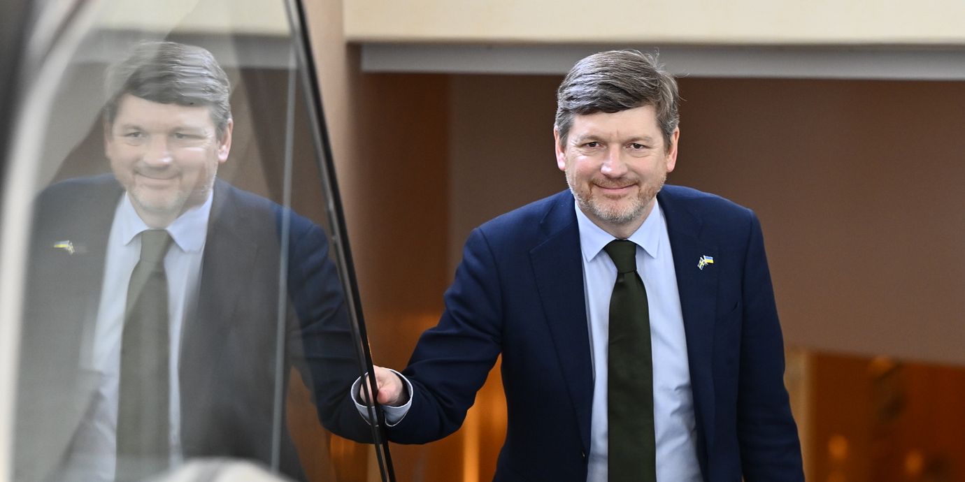 Centerpartiets Martin Ådahl i riksdagen, arkivbild från 2025.