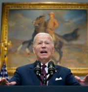 Joe Biden uttalar sig om domen. Evan Vucci / AP