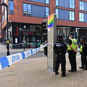 Irving Street i Birmingham på söndagen.