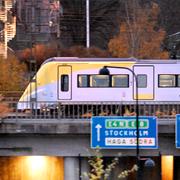 Ett tåg från Arlanda express 