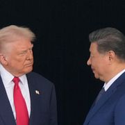 Donald Trump och Xi Jinping under ett möte i Sydkorea i oktober.