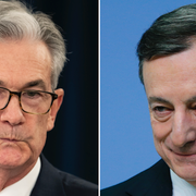 Feds chef Jerome Powell och ECB:s chef Mario Draghi. 