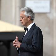 Bocelli med sin fru Veronica Berti