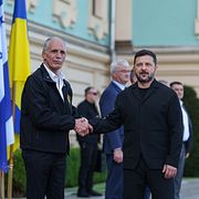 Honduras president Nasry Asfura och Ukrainas president Volodymyr Zelenskyj.