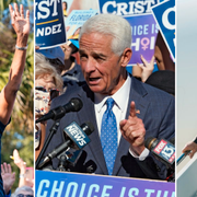 Val Demings, Charlie Crist och Joe Biden.