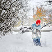 Barn i snön, arkivbild.