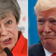 Theresa May och Donald Trump. 