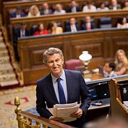 Alberto Nunez Feijoo tillhör det konservativa och kristina partiet Partido Popular (Folkpartiet).