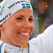 Charlotte Kalla under skid-VM i Falun.