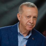 Erdogan tidigare under söndagen/ Erdogan 