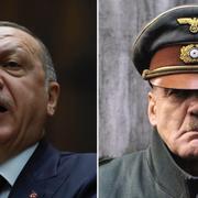 Erdogan / Bruno Ganz som Hitler.