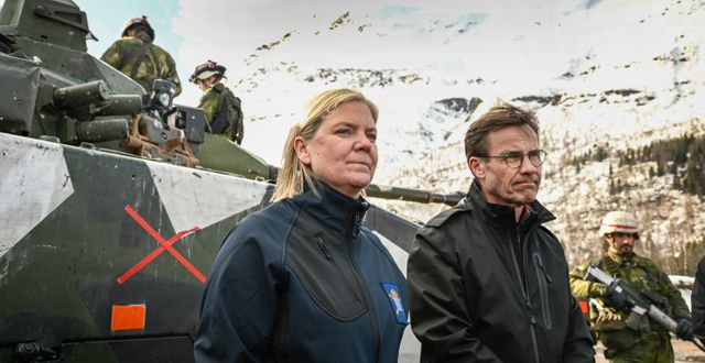 Magdalena Andersson och Ulf Kristersson.  Anders Wiklund/ TT