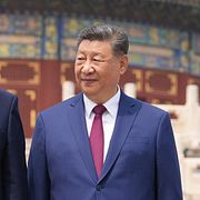 Donald Trump och Xi Jinping.