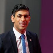 British Prime Minister Rishi Sunak arrives to attend the Summit of the Joint Expeditionary Force (JEF) in Riga, Latvia, Monday, Dec. 19, 2022. (AP Photo/Roman Koksarov)  XAZ105