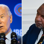 Joe Biden och Papua Nya Guineas premiärminister James Marape. 