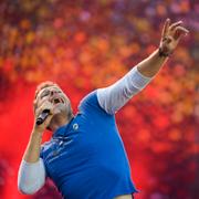 Coldplays sångare Chris Martin på Ullevi. 