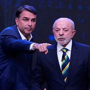 Presidentkandidaten Flávio Bolsonaro och sittande preisdenten  Luiz Inacio Lula da Silva möttes i en tv-sänd debatt på söndagskvällen.