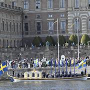 Kungaslupen Vasaorden övar inför den kungliga kortegen på lördag.