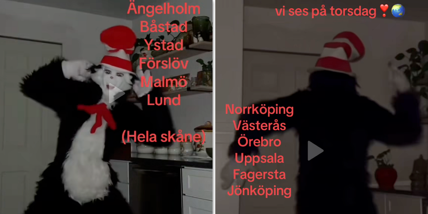 I flera fall skriver kontona ut namn på olika städer i sina videor.