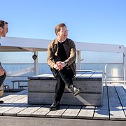 Infrastrukturminister Andreas Carlson (KD) och statsminister Ulf Kristersson (M).