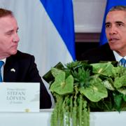 Löfven och Obama.