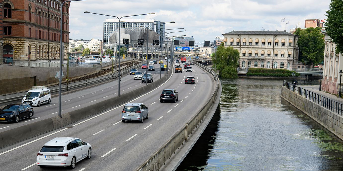 Centralbron riktning Centralstationen.