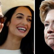 George Clooney, Amal Alamuddin och Hillary Clinton.