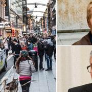 Polisen patrullerar drottninggatan i Stockholm. Magnus Norell (ovan), Säpochefen Anders Thornberg (nedan)