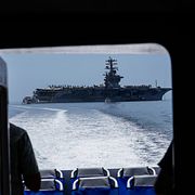 Det amerikanska hangarfartyget USS Nimitz. Arkivbild.