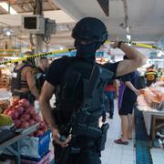 Matmarknaden Or Tor Kor i Bangkok avspärrad.