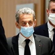 Nicolas Sarkozy under rättegången.